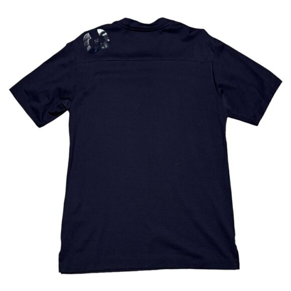 Y-3 Adidas Yohji Yamamoto Luxury Designer Streetwear V-Neck Blue Tee Shirt Small - Picture 6 of 6